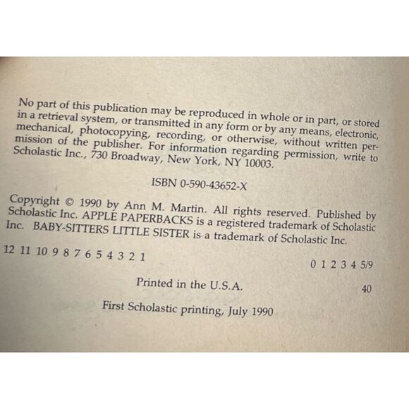 Bundle Sale 3 for $15 | Baby-Sitters Little Sister | Karen’s Sleepover #9 | 1990 - Picture 7 of 8